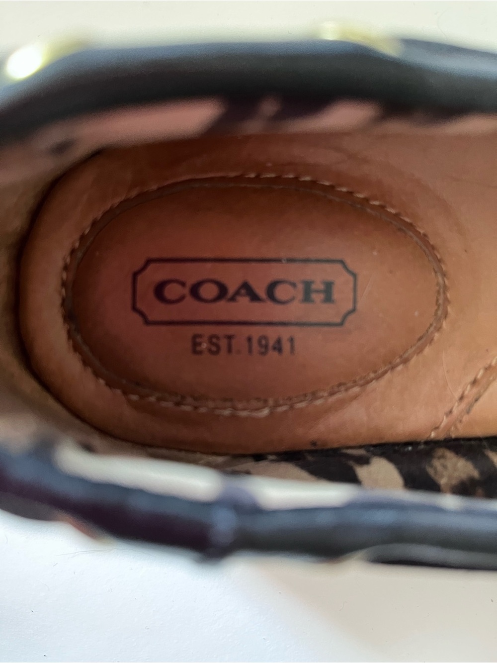 Coach Leopard Print Slip-On Loafers 10B - Picture 3 of 7